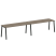 Рабочая станция на 2 рабочих места на А-образном м/к Metal System Style БА.СМ-2.5 3600x720x750 (Дуб наварра/Серый металл)