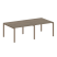 Переговорный стол 2 столешницы Metal System Style БП.ПРГ-2.2 2400x1235x750 (Дуб Наварра/Серый металл)