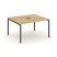 Стол переговорный SN-4P.SPRG-033 (1380х1180х750) (Тиквуд Светлый/Металл Антрацит)