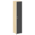 Шкаф для документов узкий со стеклом черным LT.SU-1.10 R (R) Black (Вяз Благородный)