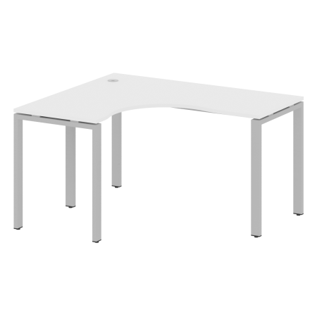 Стол криволинейный левый Metal System Style БП.СА-3 Л 1400x1200x750 (Белый/Серый металл)