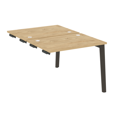 Стол-приставка двойной на деревянных опорах Onix Wood OW.D.SPR-1.7 980x1475x750 (Тиквуд Светлый/Дуб Темный)