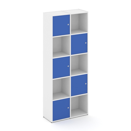 Стеллаж Locker Plus LK.K-008 798x350x1983 (Белый | Синий)