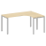 Стол криволинейный правый Metal System Style БП.СА-4 Пр 1600x1200x750 (Дуб Наварра/Серый металл)