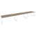 Рабочая станция на О-образном м/к Onix O.MO-RS-3.4.7 4740x720x750 (Тиквуд Темный/Белый Металл)