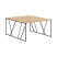 Стол двойной LOFTIS LWST 1316 1360х1606х750 (Дуб БофордЧерный)