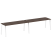 Рабочая станция на 2 рабочих места на А-образном м/к Metal System Style БА.СМ-2.5 3600x720x750 (Дуб наварра/Серый металл)