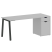 Стол письменный VR.SP-3-178.1.A 1780x720x750 (Серый/Белый Металл)