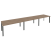 Стол переговорный Onix O.MP-PRG-3.4 4740x980x750 (Тиквуд Темный/Белый Металл)