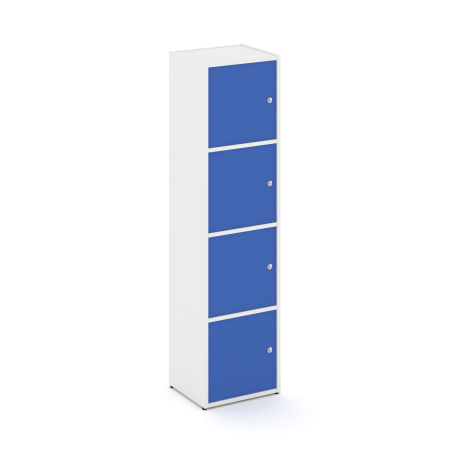 Стеллаж Locker Plus LK.K-004 408x350x1593 (Белый | Синий)