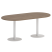 Стол овальный VR.SP-5-180.1 1800x900x750 (Серый/Белый Металл)