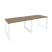 Рабочая станция на О-образном м/к Onix O.MO-RS-2.2.8 2360x800x750 (Тиквуд Темный/Белый Металл)