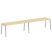Рабочая станция на 2 рабочих места на А-образном м/к Metal System Style БА.СМ-2.5 3600x720x750 (Дуб наварра/Серый металл)