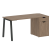 Стол письменный VR.SP-3-158.1.A 1580x720x750 (Серый/Белый Металл)