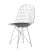 Стул обеденный Eiffel хромированный с черной подушкой (Стул кухонный Eiffel серебристый)