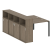 Рабочая станция с опорным шкафом-купе Metal System Style БП.РС-СШК-4.2 1610x2332x1098 (Дуб Наварра/Серый металл)