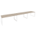 Рабочая станция на О-образном м/к Onix O.MO-RS-3.4.8 4740x800x750 (Тиквуд Темный/Белый Металл)