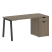 Стол письменный VR.SP-3-158.1.A 1580x720x750 (Серый/Белый Металл)