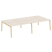 Рабочая станция на деревянных опорах Onix Wood OW.D.RS-4.4.8 3160x1635x750 (Тиквуд Светлый/Дуб Темный)
