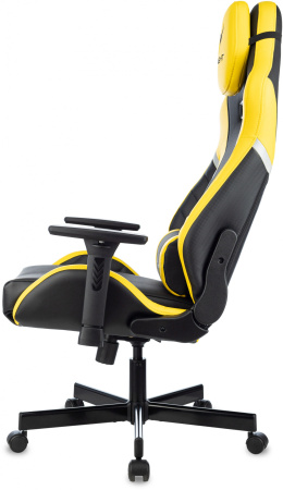 Кресло игровое Knight Thunder 5X черный/желтый эко.кожа крестов. металл (Черный | Желтый)