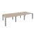 Рабочая станция на П-образном м/к Onix O.MP-D.RS-6.2.7 3540x1475x750 (Тиквуд Темный/Белый Металл)
