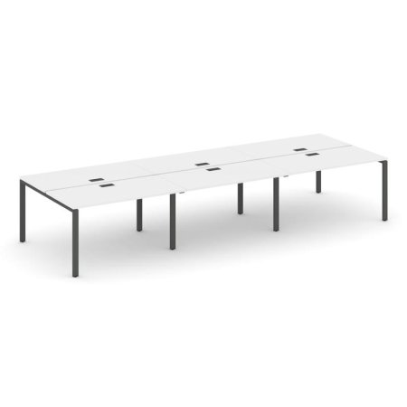 Рабочая станция 2-х сторонняя SN-6P.DRS-071 (2940х1432х750) (Белый/Металл Антрацит)