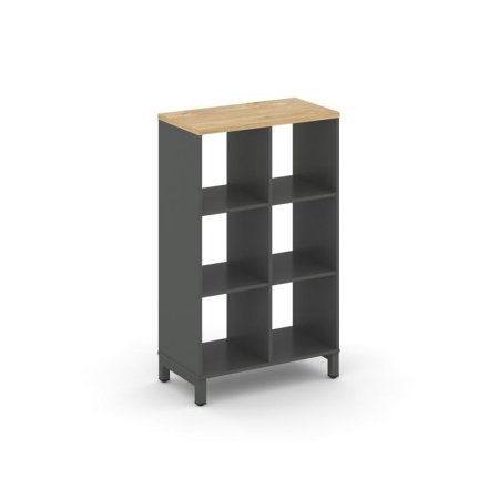 Каркас стеллажа 3 яруса SN.KS-320 (754х400х1248) (Антрацит/Тиквуд Светлый/Металл Антрацит)