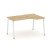 Стол рабочий эргономичный SN-4A.SPA-021(R) (1380х800/980х750) (Тиквуд Светлый/Металл Антрацит)
