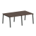 Стол для переговоров (2 столешницы) на А-образном м/к Metal System Style БА.ПРГ-2.1 2000x1235x750 (Дуб наварра/Серый металл)