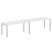 Рабочая станция на 2 раб.места Metal System Style БП.СМ-2.4 3200x720x750 (Дуб Наварра/Серый металл)