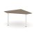 Угловой элемент переговорного стола SN-6.UPRG-031 (1180х1180х750) (Тиквуд Светлый/Металл Антрацит)