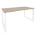Стол рабочий на О-образном м/к Onix O.MO-SP-4.8 1580x800x750 (Тиквуд Темный/Белый Металл)