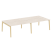 Рабочая станция на деревянных опорах Onix Wood OW.D.RS-4.4.7 3160x1475x750 (Тиквуд Светлый/Дуб Темный)