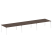 Стол для переговоров (3 столешницы) на А-образном м/к Metal System Style БА.ПРГ-3.5 5400x1235x750 (Дуб наварра/Серый металл)