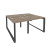 Рабочая станция на О-образном м/к Onix O.MO-D.RS-4.0.7 1560x1475x750 (Тиквуд Темный/Белый Металл)