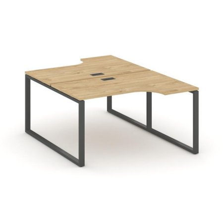 Рабочая станция эргономичная SN-6O.DRPA-001 (1380х1232/1992х750) (Тиквуд Светлый/Металл Антрацит)
