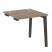 Стол-приставка к опорным элементам на деревянных опорах Onix Wood OW.SPR-0.8 780x800x750 (Тиквуд Светлый/Дуб Темный)