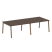 Стол для переговоров (2 столешницы) на А-образном м/к Metal System Style БА.ПРГ-2.3 2800x1235x750 (Дуб наварра/Серый металл)