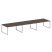 Переговорный стол 3 столешницы Metal System Style БО.ПРГ-3.4 4800x1235x750 (Дуб Наварра/Серый металл)