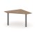 Угловой элемент переговорного стола SN-6.UPRG-031 (1180х1180х750) (Тиквуд Светлый/Металл Антрацит)