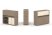 Тумба двойная + низкая надставка ES.NB.2N-10 (1500х410х1135) (Латте/Тиквуд Светлый)