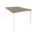 Рабочая станция на П-образном м/к Onix O.MP-D.RS-2.1.7 980x1475x750 (Тиквуд Темный/Белый Металл)