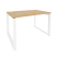 Стол рабочий на О-образном м/к Onix O.MO-SP-2.8 1180x800x750 (Тиквуд Темный/Белый Металл)