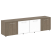 Тумба модульная белые двери LT.TS 4.5 2200x450x580 (Вяз Благородный)