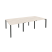 Рабочая станция на П-образном м/к Onix O.MP-D.RS-6.1.7 2940x1475x750 (Тиквуд Темный/Белый Металл)