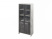 Шкаф для документов Festus FI-671.G 800x460x1861 (Хромикс Белый/Камень Пьетра Гриджиа черный)