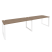 Рабочая станция на О-образном м/к Onix O.MO-RS-2.4.7 3160x720x750 (Тиквуд Темный/Белый Металл)