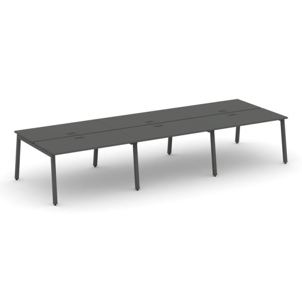 Рабочая станция 2-х сторонняя SN-5A.DRS-071 (2940х1432х750) (Антрацит/Металл Антрацит)