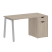 Стол письменный VR.SP-3-138.1.A 1380x720x750 (Серый/Белый Металл)