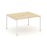 Стол переговорный SN-4P.SPRG-033 (1380х1180х750) (Тиквуд Светлый/Металл Антрацит)